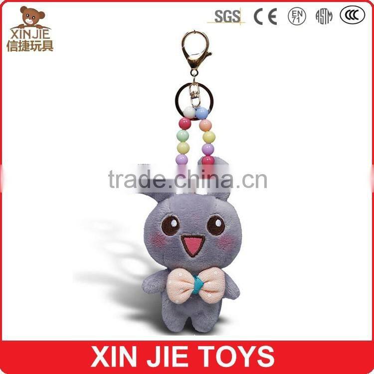 good quality plush keychain toy CE standard soft mini toy wtih keyring