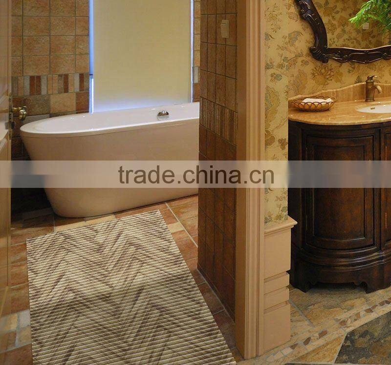 Ocean style printed vinyl hotel bath mat