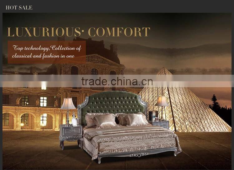 neoclassical furniture silver foil leaf gilding hand carved bed