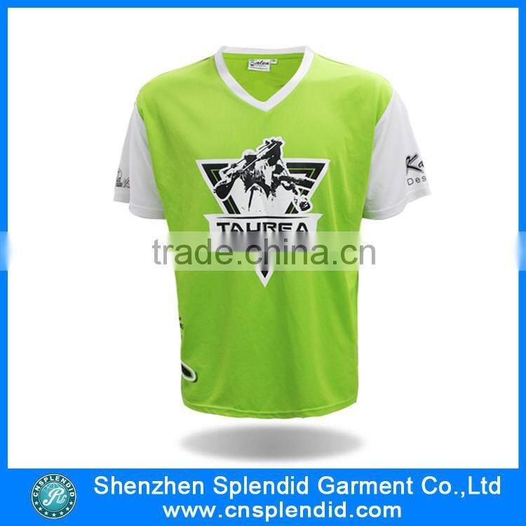 Bulk v-neck fashion round bottom t shirt with logo