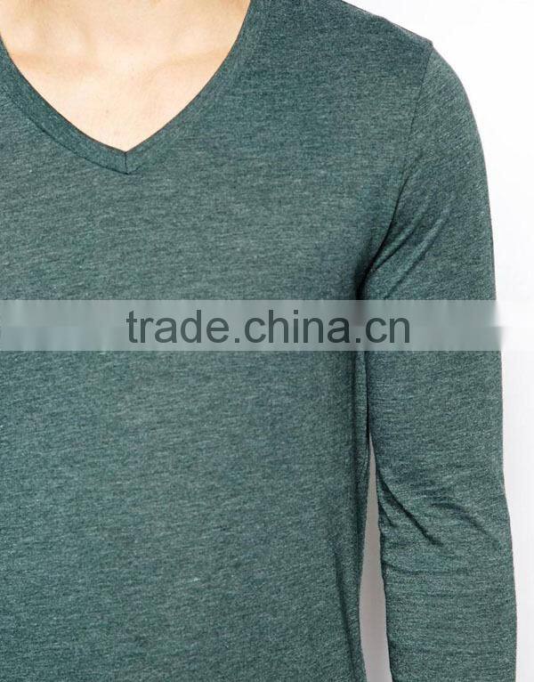 mens long sleeve t shirt v neck