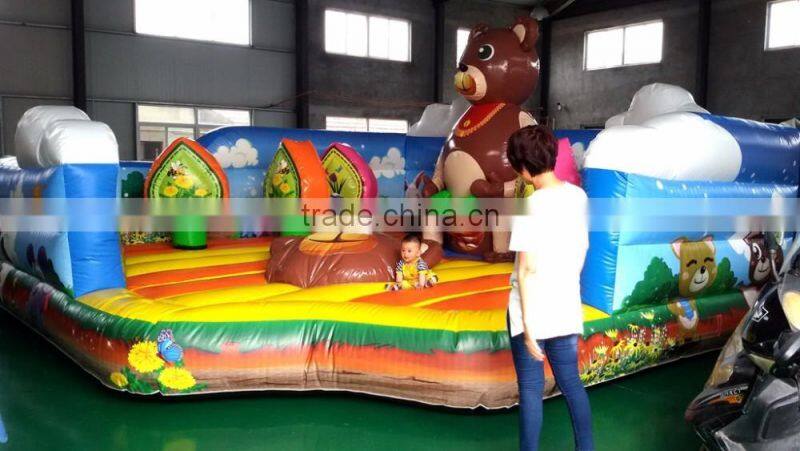 cheap commercial grade inflatable playground /bounce house for kids