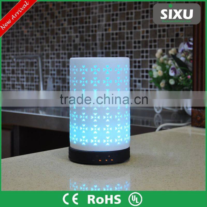 Lighted electrical plug CERAMIC ultrasonic mist maker fogger auto aromatherapy aroma diffuser