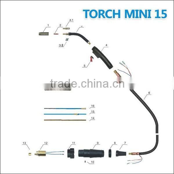 mini MIG15 mini mig welding torch