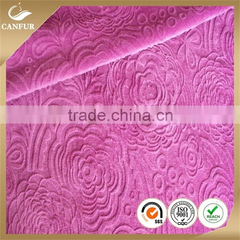 100% polyester printed knitting velboa fabric