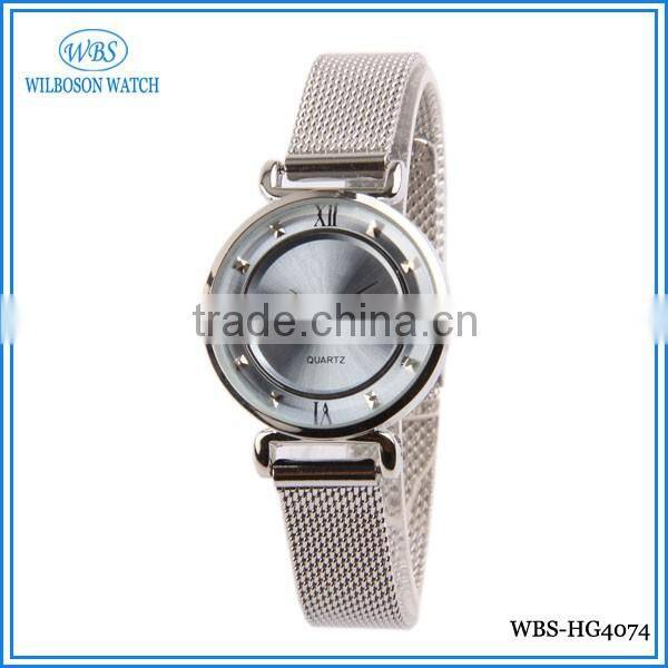 Stainless steel band trend design quartz watch