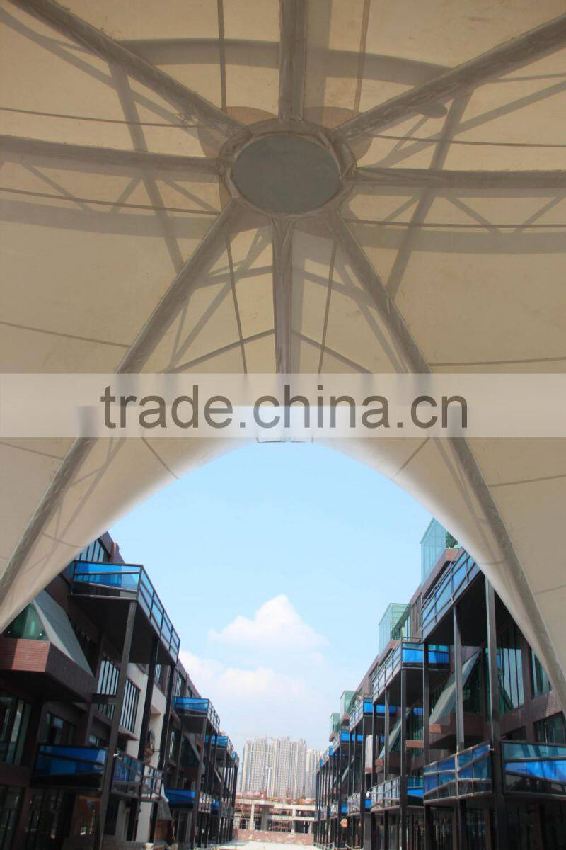 curved stage membrane structure, Unique appearance tensile membrane structure