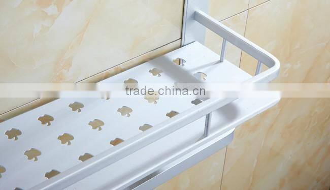 3 tier Bathroom Minimalist Towel Rack Shelf with Foldable Towel Bars/aluminum Wall Mounted bathroom rack