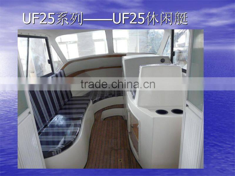 2015 NEW 25 feet fiberglass leisure yacht and high speed boat