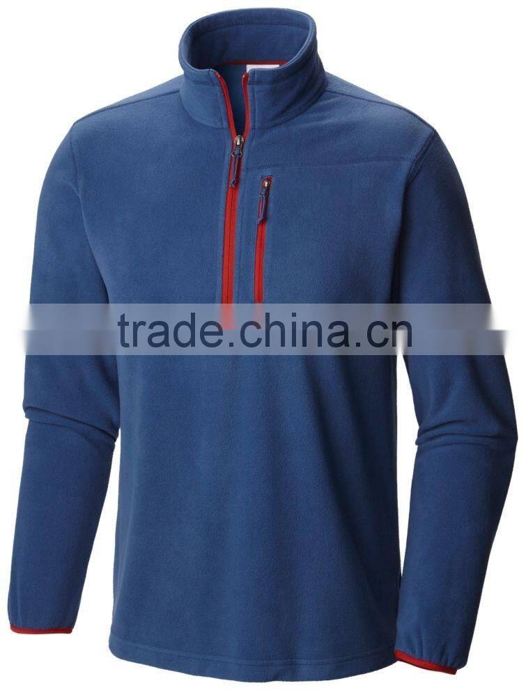 OEM Custom Wholesale Stylish Half Zip Fleece Jacket Mens 100% Polyester Fleece Pullover