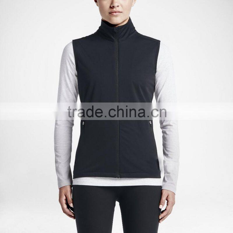 100% Polyester Woman's Golf Vest Wholesale High Quality Sleeveless Tank Tops for Ladies