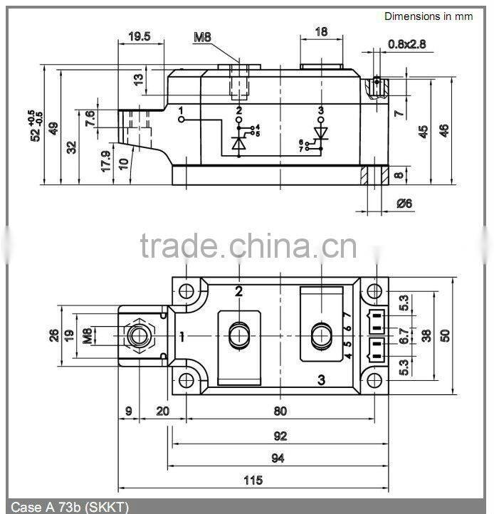 SKKT210/12E fast switching thyristor