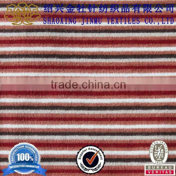 Yarn dyed stripe knitting rib fabric