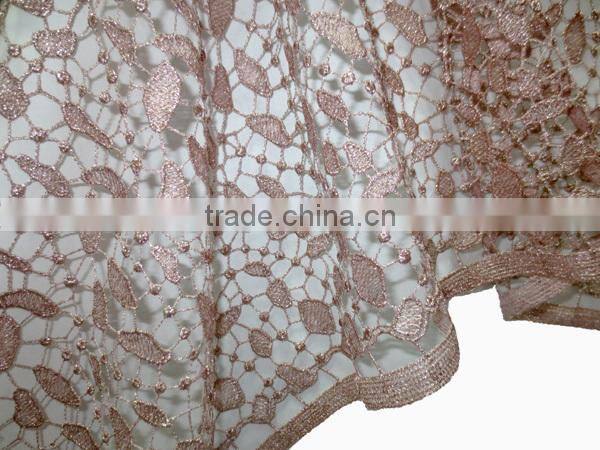 Organic cotton lace fabric austrian lace fabric cotton guipure lace fabric