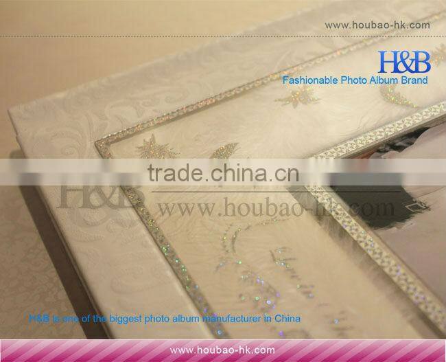 H&B self adhesive inner page art leather wedding photo albums