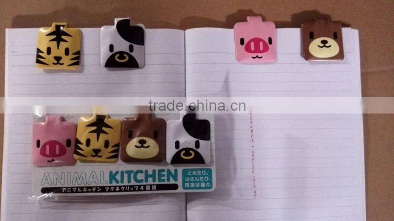 PVC animal printing fridge magnet clip , magnetic hook ,