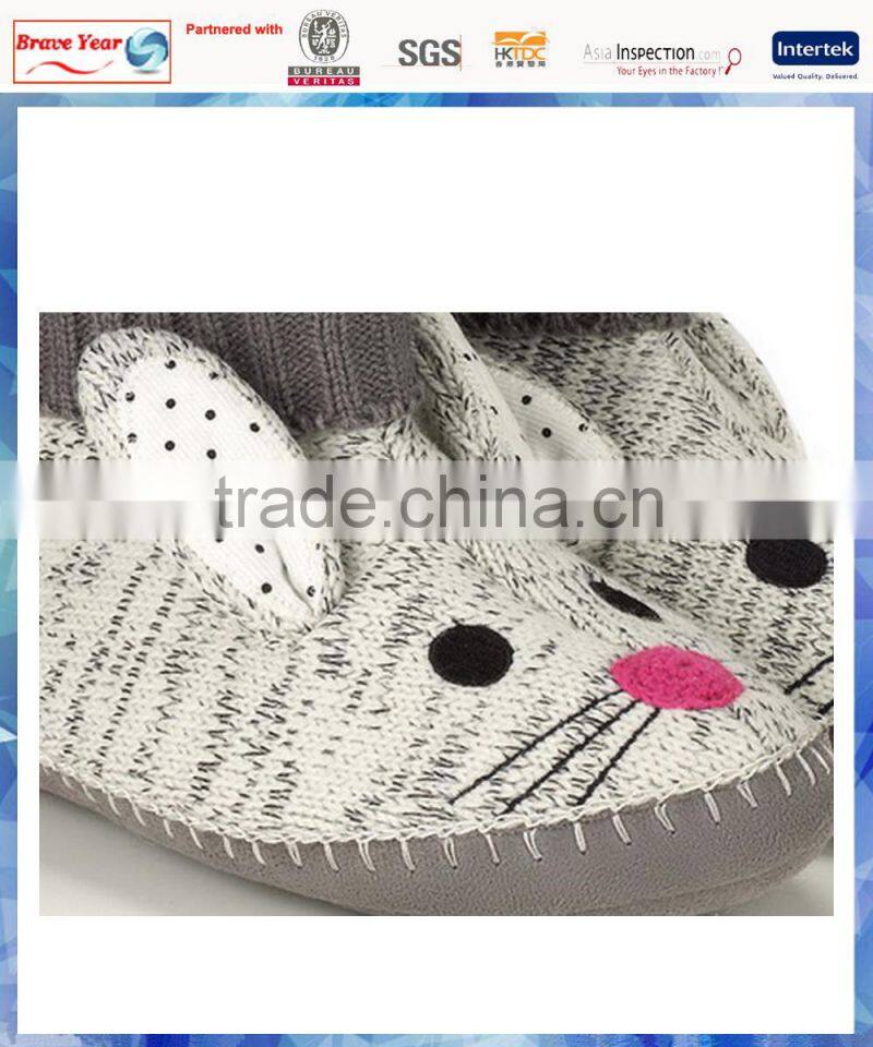 bunny knit platform boots shoes with 3D ears