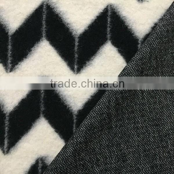 yarn dyed knitted terry wool fabric for winter coat