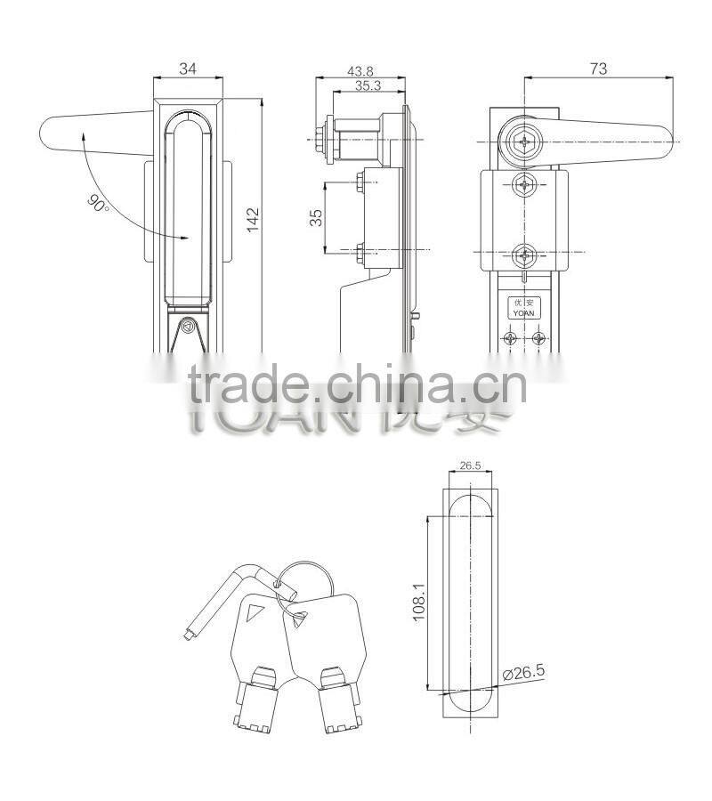Steel Cabinet Door Lock
