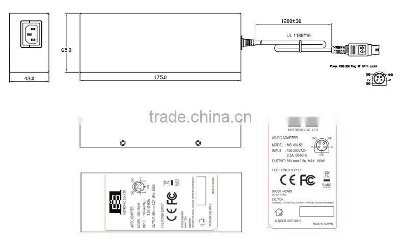 High Efficiency 150W 24V AC/DC Adapter