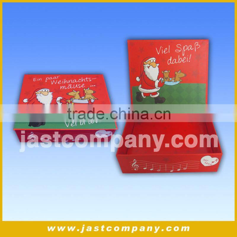 Flat pack music paper gift box for Christmas