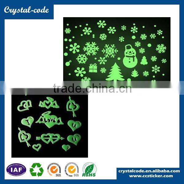 26 letters various shapes noctilucent glow in the dark sticker