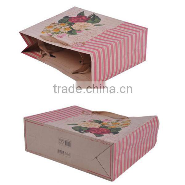 Antique Flower Printing Paper Shopping Bag