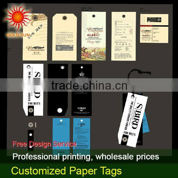 folded paper hang tag