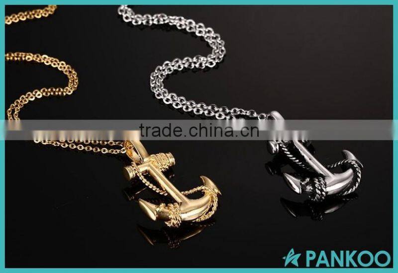 Wholesae 18 K gold plated silver jewelry 925 sterling silver anchor pendant