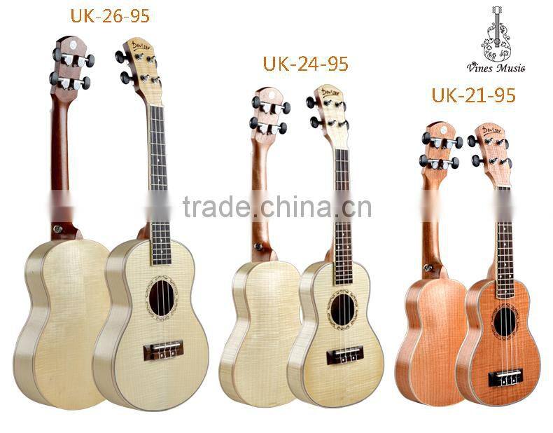 Kaka classical headstock ukulele Ebony ukulele OEM wholesale ukulele(UK-LA10-26)