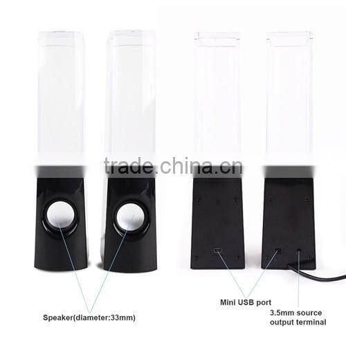 Hifi Stereo Bluetooth Speaker Subwoofers Dancing Water Speaker With Color Changing Light
