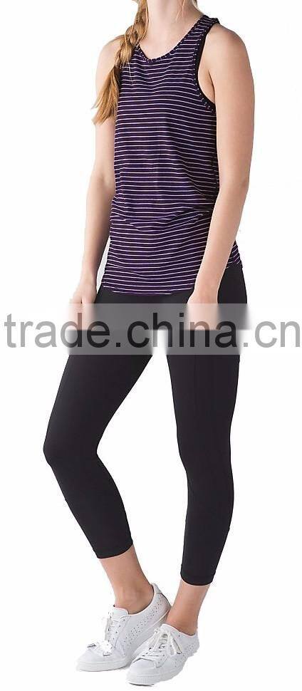 Ramax Custom Women Curved Hem Yoga Gym Tank Tops For Open Back Dress