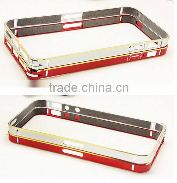 gift promotion, aluminum phone border for iPhone 5 5s 6 plus, with gold edge