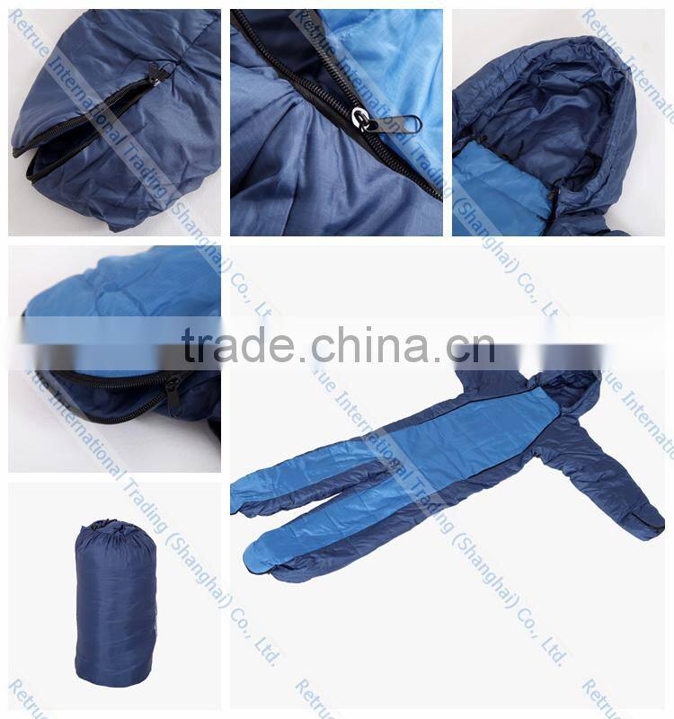 Wholesale Wearable Human Shape Outdoor Traveler Camping Down Sleeping Bag