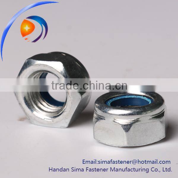 Professional din985 m6 nylon lock hex nut gland nut