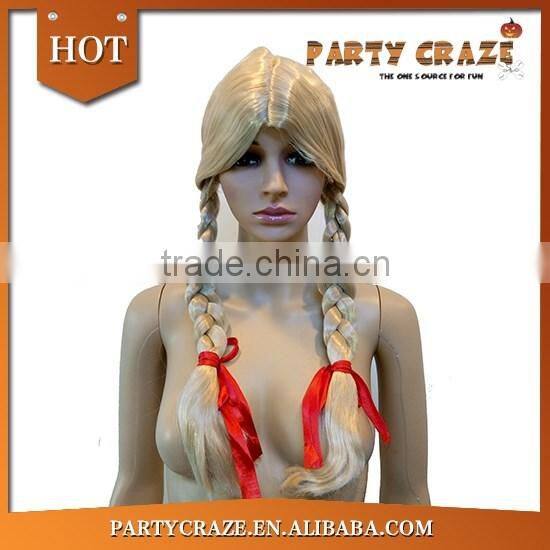 Yellow school girl halloween wig