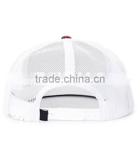 Guangzhou Daijun OEM Hot Sale Grey Acrylic And Polyester Stitich Logo Men Mesh Snapback Five Panel Caps