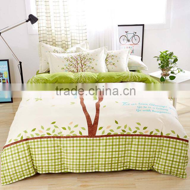 We offer to manufacture customizable bedding set green tree bedding set