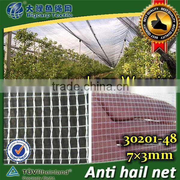Transparent Leno Weaving hail netting , 30201-48 7x3mm