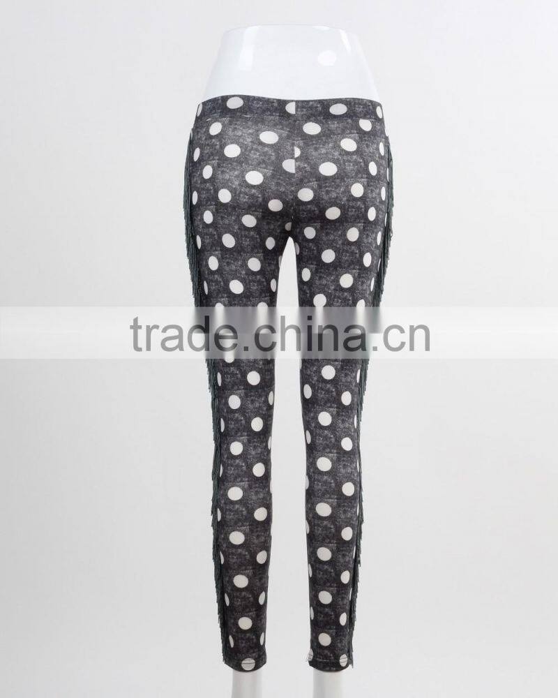 F5W31040 2016 Custom Yoga Pants Polka Dot Print Fitness Leggings