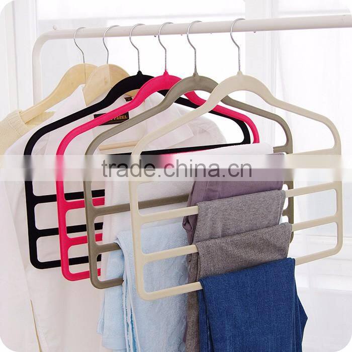 4-Bars Flocked Pants Hanger