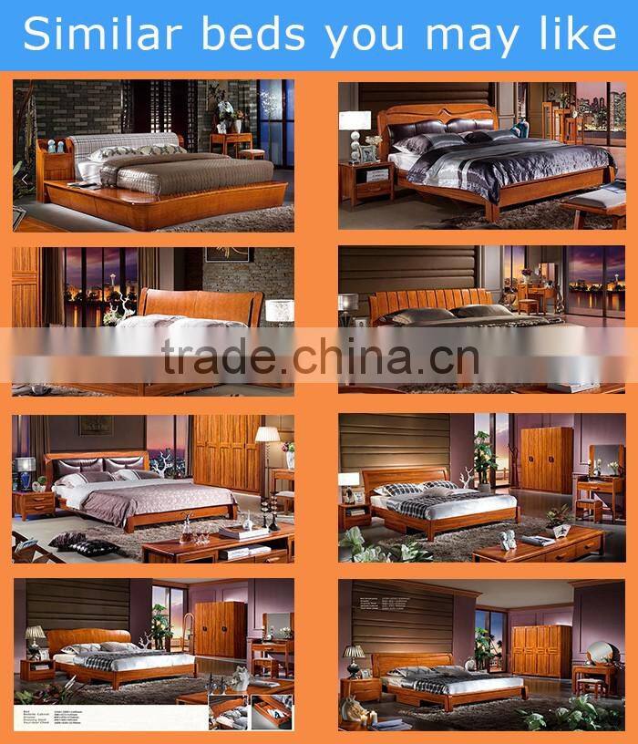Solid Wood Bed Room Furniture Set Bedroom Unit Including Beds/Bed side cabinet/Chest/Dresser