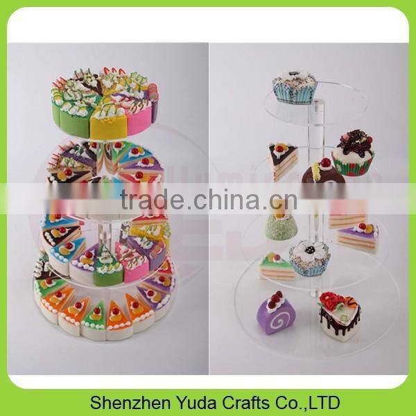 fashion table top colored acrylic wedding cake stand acrylic cake stand for sale