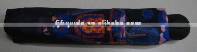 Good Quality 3 fold Semi Auto open Folding umbrella