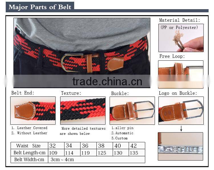 Elastic Webbing Belt In Colorful Strips Of Manufacturer Wasit Belt