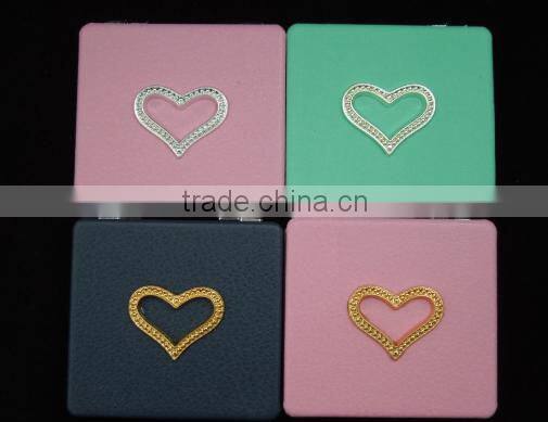 Steel gold Simple Compact Mirror Small Pocket Mirror