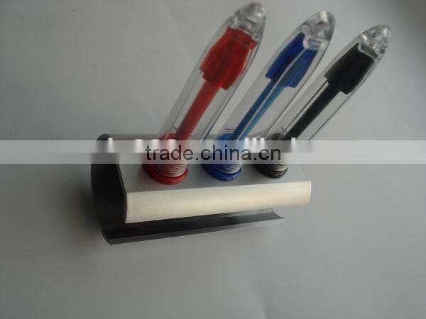 stand up 3 in 1 popular gift ballpoint pen with pen holder
