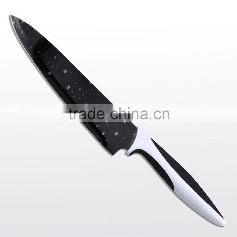 Non-stick coating TPR handle pocket knife set