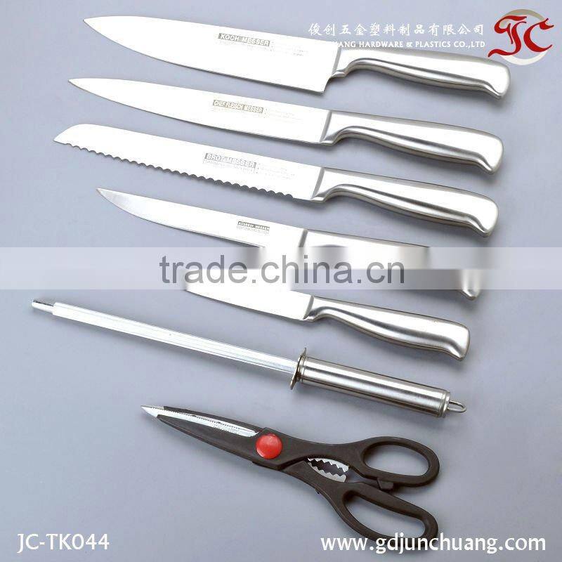 Kitchen knife scissors sharpenering steel sets with block