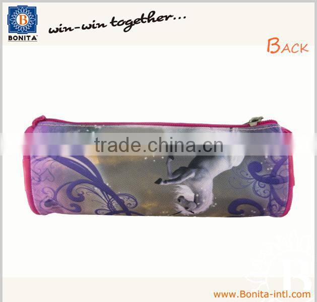 Full Printing 900D Nylon Round Zipper Pencil bag